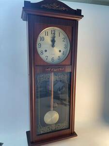 動作確認済 SEIKO 柱時計 PA 606 振り子時計 昭和レトロ アンティーク 古時計 掛け時計 掛時計 ボンボン時計 AICHI セイコー ビンテージ