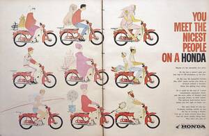 稀少！1964年ホンダ・スーパーカブ広告/Honda/オートバイ/昭和レトロ/旧車/J