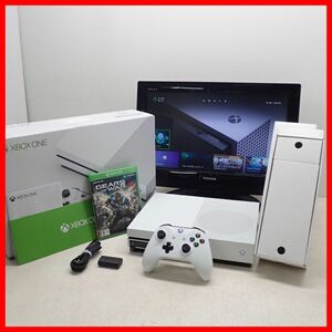 動作品 XBOX ONE S 本体 MODEL1681 1TB + プレイ＆チャージキット + GEARS OF WAR 4 まとめてセット Microsoft マイクロソフト【20