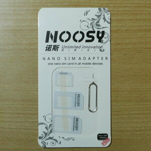SIMアダプタ (nano→micro マイクロ→標準 ナノ→標準) 白 SIMカード トレイ抜き取りピン付き