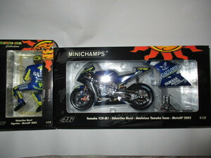 即決 PMA ミニチャンプス 1/12 ヤマハ YZR-M1 2005年MotoGP №46 V.ロッシ シッティングフィギュア付き ゴロワーズ仕様