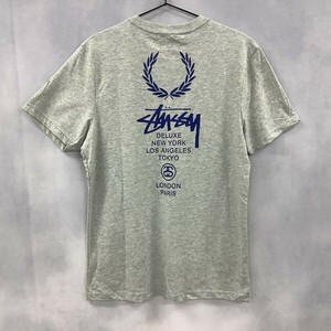 [D2696] フレッドペリー Tシャツ A BATHING APE × STUSSY グレー系 M FRED PERRY / 小型便OK