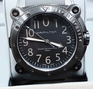 【高級紳士用腕時計】HAMILTON ハミルトン／カーキ ネイビー ／A3JG7LTQ3／ブラック/ 時計/自動巻/箱付き