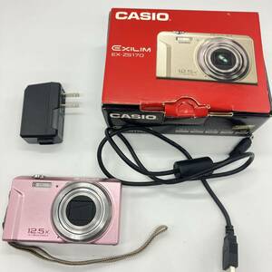 1円〜 4M CASIO カシオ コンパクトデジタルカメラ EXILIM EX-ZS170 動作確認済み バッテリー付き 12.5メガピクセル ピンク デジカメ 