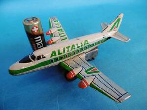 当時物★アリタリア航空/ALITALIA/旅客機/フリクション/チープ駄玩具/ブリキ飛行機/昭和レトロ★