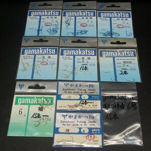 Gamakatsu 秋田袖 6号 16本入 等合計10点セット ※減有 ※在庫品 (10m0807) ※クリックポスト