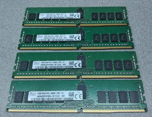 送料無料 メモリ 16GB x4 DDR4 PC4-2666V RDIMM ECC PC4-21300 Dell PowerEdge R430 R540 R740 Precision Workstation 5820 HP ProLiant BL