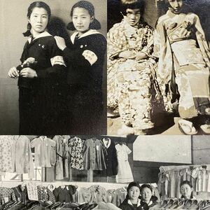 戦前 女学生の写真アルバム　女学校 セーラー服 洋服 着物 奉安殿 紀元2600年記念