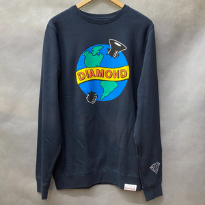 送料無料【M】Diamond Supply Co. 正規品 トレーナー crewneck ダイヤモンドサプライ ピスタグ付き world ワールド 地球