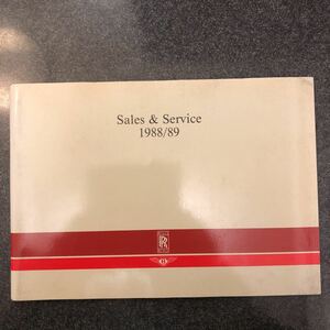 ロールスロイス　ベントレー　Sales &Service. 1988/89