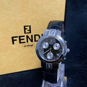 FENDI フェンディ 4500L クロノグラフ クォーツ ブラック 腕時計 