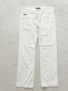DOLCE&GABBANA size46 イタリア製ホワイトジーンズ メンズ 白 パンツ ドルチェ＆ガッバーナ