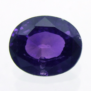 3070 バイオレットサファイア ルース 0.55ct 高彩度の濃紫 スリランカ : 瑞浪鉱物展示館 送料無料