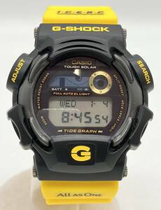ジャンク CASIO カシオ G-SHOCK ジーショック DW-9701K-9JR ソーラー ラバーバンド イエロー イルクジ 腕時計