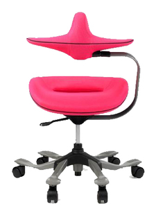アイポール7 iPole7 ファブリック オフィスチェア パソコンチェア 椅子 ピンク オートロックキャスター無 腰痛 正しい姿勢 在宅勤務