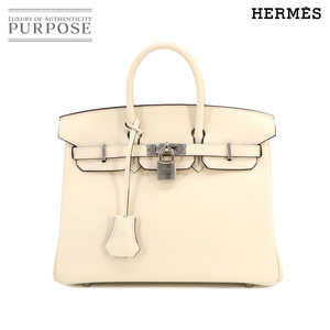 未使用 展示品 エルメス HERMES バーキン25 ハンド バッグ スイフト ナタ シルバー 金具 Z刻印 Birkin 90232211