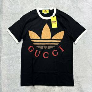 新品未使用 GUCCI Mサイズ adidas Originals グッチ アディダス オリジナルス Tシャツ 半袖 トレフォイル レア 人気 イタリア製 正規品