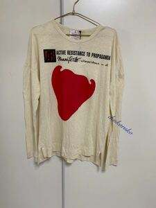 未使用タグ付き☆AR☆ヴィヴィアン☆長袖Tシャツ　Mサイズ☆ACTIVE RESISTANCE TO　PROPAGANDA☆Vivienne Westwood☆イタリー製