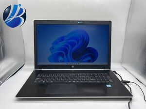 【ジャンク】☆HPノートパソコンProBook470G5☆Win11pro/Microsoft Office付き/corei5-8250U/SSD256GB搭載/メモリ8GB/15.6型/中古 PC/P4085