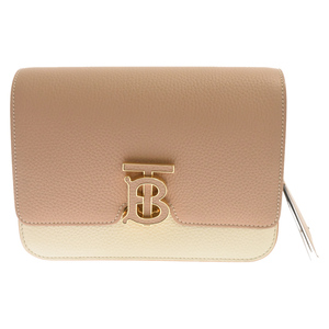 BURBERRY バーバリー Small TB Two Tone Crossbody Bag スモールTB レザー 2トーンショルダーバッグ 80491521 ホワイト/ベージュ