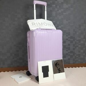 現行【美品】RIMOWA リモワ ESSENTIAL エッセンシャル CABIN キャビン 36L 機内持ち込み4輪 ラベンダーパープル 薄紫 ピンク系 キャリー