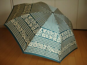 ☆新品☆アナスイ/可愛い折りたたみ傘雨傘/ドット花緑