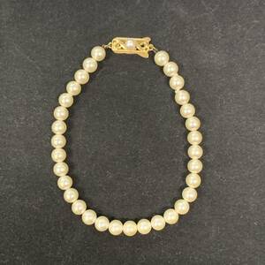 ミキモト　ブレスレッド　K14　MIKIMOTO　刻印あり　アコヤ真珠　アコヤパール　あこや真珠　パール　パールアクセサリー　1円スタート