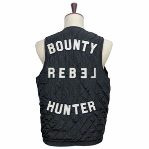 美品　BOUNTY HUNTER バウンティーハンター　メンズ　ブラック　キルティング　リバーシブル　ベスト　ジャケット　アウター　上着　L表記