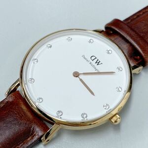 ダニエルウェリントン Daniel Wellington 0950DW ローズゴールド レディース ユニセックス　34mm 長期保管品 電池交換済み 