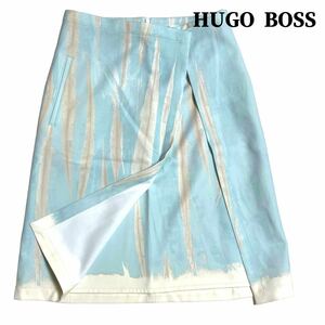 即決★サイズUK4(XXS)★HUGO BOSS★ 巻きスカート ラップスカート ヒューゴボス　上品 清楚 ひざ丈 レディースB808 古着公園