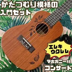 【kmise ukulele】かたつむり模様のエレキ・コンサートウクレレ