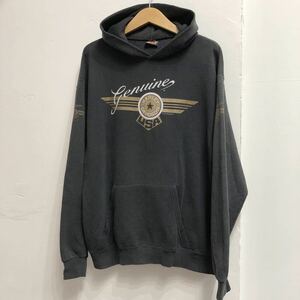 HARLEY DAVIDSON ハーレーダビッドソン フーディー パーカー ブラック プリント スウェット Lサイズ 古着 男女兼用 プルオーバー HOODIE 