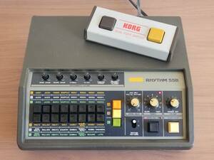 KORG Rhythm 55B (KR-55B) アナログ ドラムマシン レア1970年代リズムマシーン 純正フットスイッチ付き　レア品　Analog Drum Machine