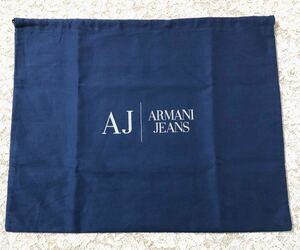 アルマーニ・ジーンズ「ARMANI JEANS」バッグ保存袋 (1704) 付属品 内袋 布袋 巾着袋 布製 49×40cm ネイビー