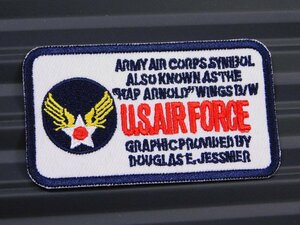 送料\84【U.S.AirForce・USAF】※《アイロン刺繍ワッペン》　アメリカン雑貨　刺繍ワッペン　アイロンワッペン