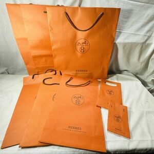 AR05022302 HERMES エルメス　ショップ袋　セット　オレンジ