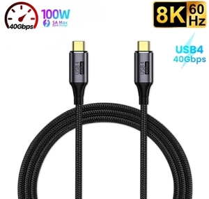 【新品】USB4.0 100cm 40Gbps USB Type C to C 変換ケーブル 検品済み