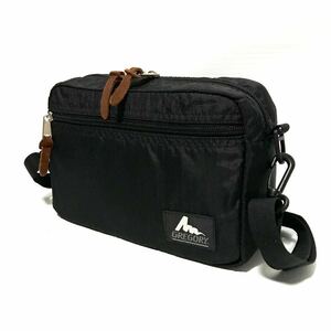 未使用/GREGORY/Made in USA/PADDED SHOULDER POUCH L/Black/グレゴリー/パデッドショルダーポーチ L/ブラック/旧タグ/旧ロゴ/銀文字