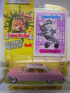 GARBAGE PAIL KIDS 1955 キャデラック フリードウッド ステッカー付 ガーベッジペイルキッズ グリーンライト topps キャベツ畑人形 ピンク