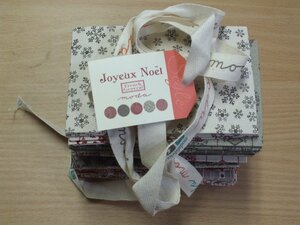 USA コットン French General フレンチジェネラル Moda 生地 Joyeux Noel Fat Eighth Bundle 32枚 9”x22” 23-11-525