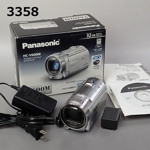 FK-3358◆　Panasonic　HC-V600M デジタルハイビジョン　ビデオカメラ　簡易動作OK 