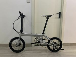 8.1KG ★超軽量　折り畳み　自転車　クリア塗装　アルミ　９速　カスタム　★未使用品★ 検（ダホン　DAHON K3 PLUS　Gn2