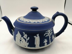 【良】ウェッジウッド アンティーク ジャスパー ティーポット コバルトブルー ポット クラシック Wedgwood