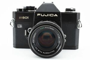 [良品] フジカ FUJICA ST801 一眼レフ 35mm フィルムカメラ ブラック 黒 + FUJINON 55mm f/1.8 M42 2122343