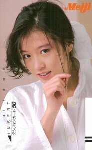 ★中森明菜　明治★テレカ５０度数未使用pu_92