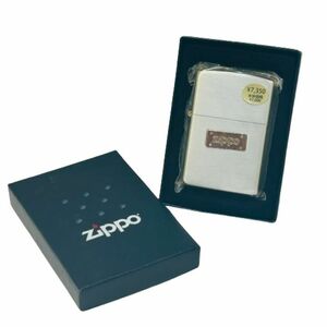 【Zippo/ジッポー】オイルライター 未使用品 ロゴ シルバー×ゴールド★45510