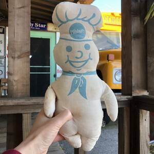 即決 70s Doughboy ピルスベリー ドゥーボーイ ポッピンフレッシュ ぬいぐるみ アドバタイジング ビンテージ