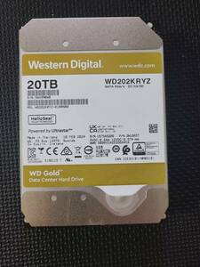 WD Goldシリーズ ハードディスクドライブ 20TB WD202KRYZ WESTERN DIGITAL ウェスタンデジタル 　極美品