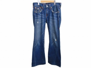 トゥルーレリジョン TRUE RELIGION ヴィンテージ JOEY DENIM フレアデニム パンツ ジーンズ ベルボトム USA製 ひげ ダメージ加工 W30