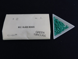 2996△未使用 チェコビーズ M.C.GLASS BEADS GREEN TURQUISE グリーンターコイズ SUPERIOR CRYSTAL